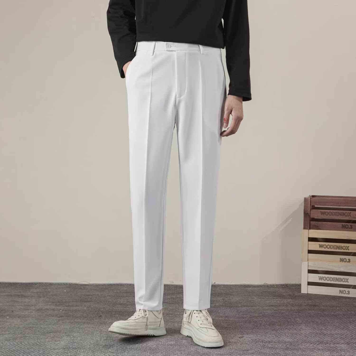 Summer Men's Solid Color Strai - Summer Clothing Brands 评论和价格