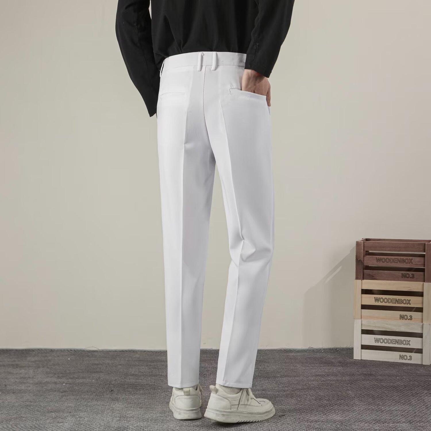 Summer Men's Solid Color Strai - Summer Clothing Brands 评论和价格